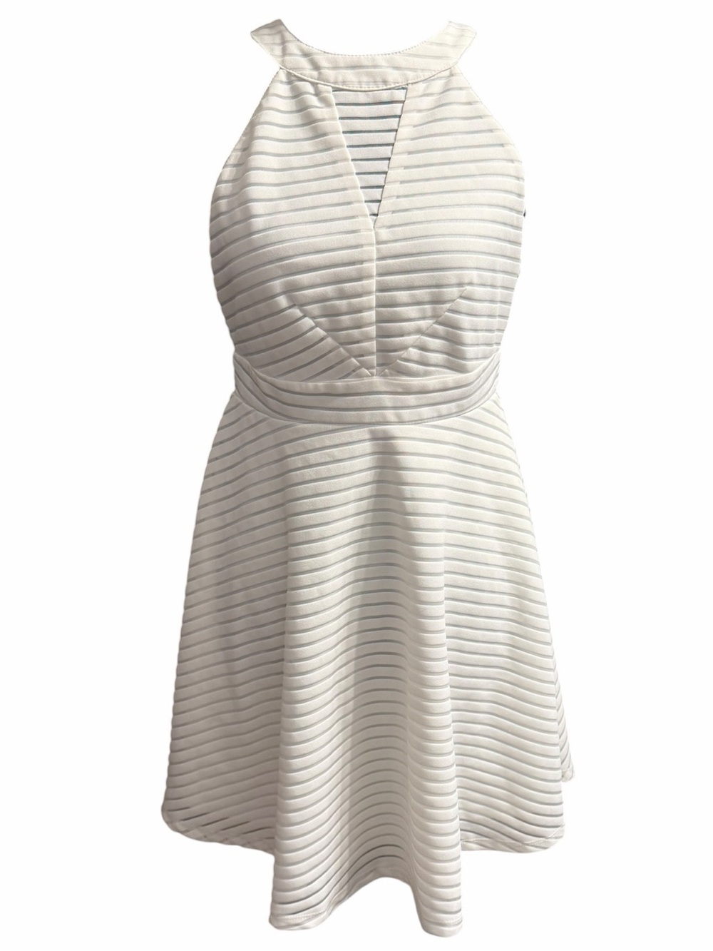 Altar'd State White Striped Halter Mini Dress M